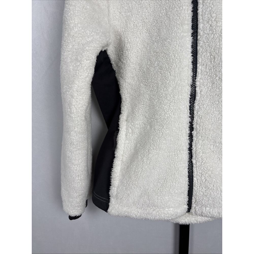 Helly Hansen Fleece Jacket Women's Small White High Pile Full Zip Stretch Panels - Picture 3 of 12